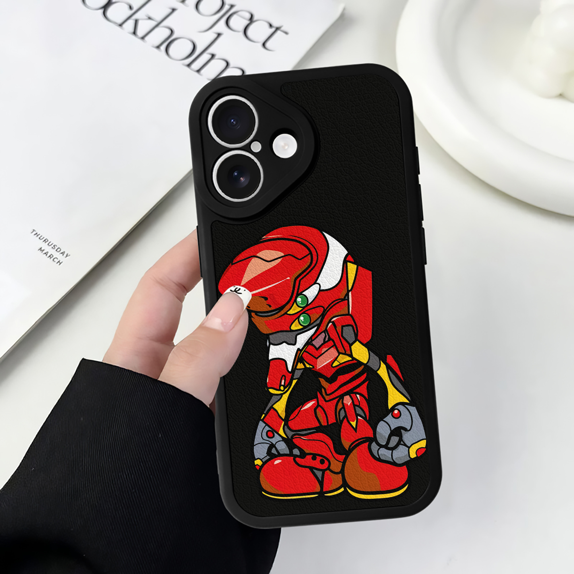 （画像用） EVA 新世紀エヴァンゲリオン 【iPhone 16シリーズ対応】シリコンスマホケース（レザー調） 材質：シリコン